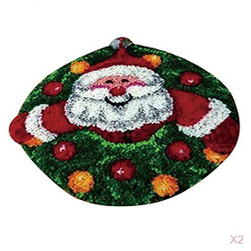 Santa Claus Latch Hook Kits for Adults Carpet Cushion Embroidery Craft