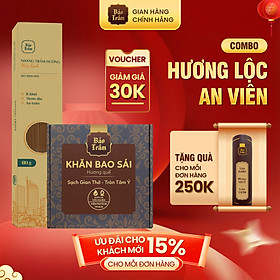 Combo Hương Lộc An Viên – Nhang Trầm Máy Lạnh 20cm (80g) + Khăn Bao Sái Bảo Trầm | Thanh Tịnh