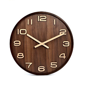 Mua Đồng hồ gỗ treo tường chất liệu gỗ máy kim trôi thiết kế in theo yêu cầu decor trang trí nhà và quán cafe