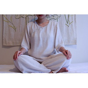 BỘ QUẦN ÁO ĐI LỄ CHÙA TẬP THIỀN YOGA NỮ 2 LỚP