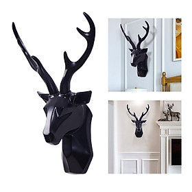 3D Deer Head Statue Sculpture Animal Figurine Wall Home Resin Decor