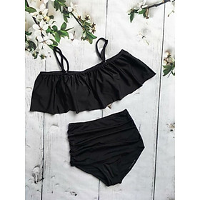 Freeship Bikini hai mảnh bèo đen đẹp mặc đi biển đi bơi hot