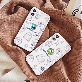 Ốp Lưng Cạnh Vuông Mini Monster Kem Dành Cho iPhone 6 6 Plus 7 7 Plus 8 8