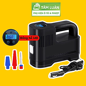Máy bơm lốp ô tô Tâm Luân động cơ DÂY ĐỒNG, chip chống quả tải và ngắn mạch, máy bơm lốp xe ô tô công suất 120w, máy bơm ô tô 12V