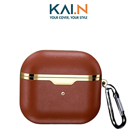 Mua Ốp Case Bao Da Kai.N Leather Dành Cho Airpods Pro 2  Da Siêu Mềm  Viền Kim Loại Sang Trọng - Hàng Chính Hãng
