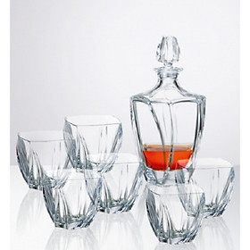 Bộ Chai Cốc Pha Lê Crystalite Bohemia Neptune (Set 1 + 6pcs)
