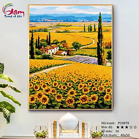 Mua Tranh tô màu số hóa Đồng hoa hướng dương mã PC0878