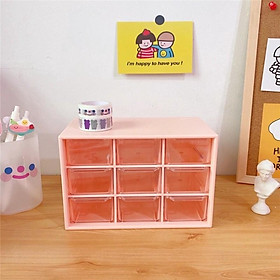 Mua Kệ nhựa 9 ngăn dùng để văn phòng phẩm  trang sức tránh bụi