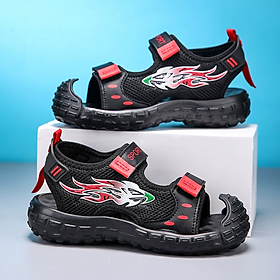 Dép Sandal Bé Trai, Dép Quai Hậu Trẻ Em Họa Tiết Đại Bàng Đế EVA Siêu Nhẹ Mã DP27 - 29 - Đỏ