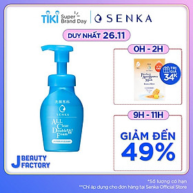 Bọt rửa mặt tẩy trang Senka All Clear Doublew Foam 150ml