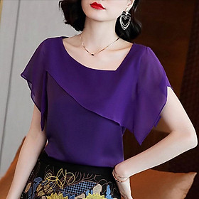 Áo Kiểu Nữ Trung Niên Sang Trọng SM55 - Hàng Quảng Châu Cao Cấp
