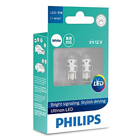 Bóng Đèn tín hiệu định vị, nội thất xe ô tô Philips Ultinon LED T10