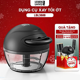 Mua Dụng cụ xay tỏi ớt  thực phẩm Lebenlang LBL3888 dung tích 170ml  lưỡi dao 3 cánh sắc bén  dây rút tiện lợi - hàng chính hãng
