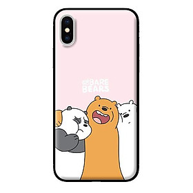 Ốp in cho iPhone XS 3 Chú Gấu Ôm - Hàng chính hãng
