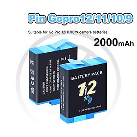 Mua ROGTZ Pin GoPro HERO 12/11/10/9 3.85V 2000mAh 7.7Wh AHDBT-901 - Hàng Nhập Khẩu