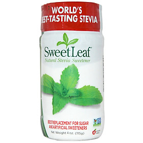 Đường ăn kiêng cỏ ngọt 0 calories dạng bột - Sweetleaf stevia tự nhiên 115g