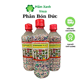 Phân Bón Cây cảnh Nitrophoska cao cấp cây phát triển đồng đều, lá xanh tốt NPK 15-15-15 - chai 500g