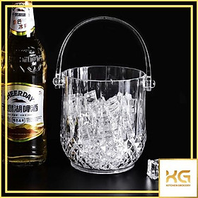 Mua Xô ướp đá nhựa kiểu pha lê có quai xách nhựa 12cm x 13cm