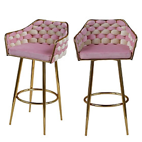 Mua Ghế bar chân vàng cố định CB2165D-F Nội thất Capta Ghế quầy bar bọc vải nhung cao cấp chân ghế cố định thép mạ vàng bóng tại tp hcm