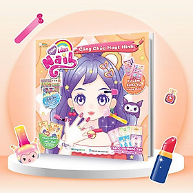 Sách - Tiệm Làm Nail - Công Chúa Hoạt Hình - 400+ Stickers Dễ Thương - Bóc Dán Sticker Cho Bé Gái - Megabook