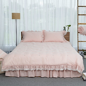 Chăn Thu Đông Trần Xuất Khẩu Thiết Kế Hoa Văn Thêu Bông Nguyên Sinh Và Kháng Khuẩn 100% Cotton - 2m x 2m2