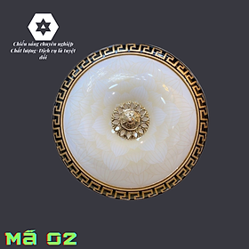 Đèn mâm thủy tinh SuperVilighting OPTT- 350 trang trí trần phòng khách hành lang hiên nhà BH 24T