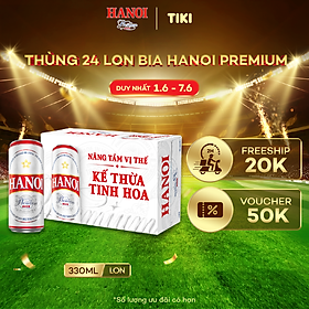 Bia Hanoi Premium - Thùng 24 lon 330ml