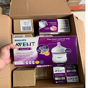 SET 3 BINH SỮA PHILIPS AVENT NATURAL SCF010/37 - 125 ML MÀU TRẮNG TY MẪU MỚI SỐ 1 NĂM 2019 DÀNH CHO BÉ