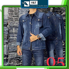 Áo khoác vải Jean cotton nhập khẩu vải dày dặn, co giãn, phong cách trẻ trung, khỏe khoắn - NT18
