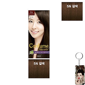 Thuốc nhuộm tóc thảo dược phủ bạc thời trang Welcos Confume Hair Color (2x60g) tặng móc khóa