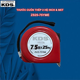 THƯỚC CUỐN THÉP 7.5m KDS ZS25-75YME HỆ INCH VÀ HỆ MET