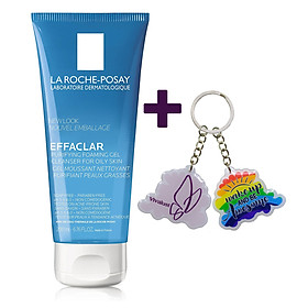 Gel Rửa Mặt Tạo Bọt Dành Cho Da Dầu Nhạy Cảm La Roche-Posay Effaclar Purifying Foaming Gel 200ml + Tặng 1 Móc Khóa Nhựa 2 Mặt
