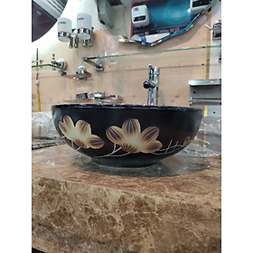 Mua CHẬU LAVABO ĐẶT BÀN HÌNH TRÒN GỐM SỨ CAO CẤP