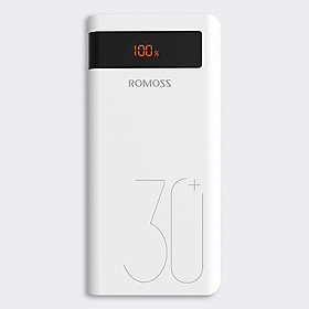 Sạc dự phòng Romoss Sense 8P+ 30000mAh Sạc nhanh QC 3.0 và Sạc đảo chiều PD 18W (Trắng) HÀNG CHÍNH HÃNG