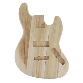 Durable Wooden Guitar Unfinished Body for  Bass Guitar DIY Parts Accs