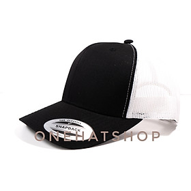 Nón kết vải đen lưới trắng fom Baseball cap 