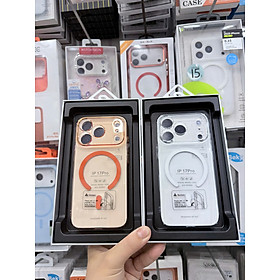 Ốp điện thoại trong suốt PC cứng siêu mỏng sang trọng hỗ trợ sạc từ tính có bảo vệ camera cho Iphone 17 Pro - Hàng nhập khẩu