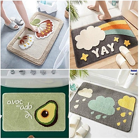 Mua Thảm chùi chân  thảm lau chân lông cừu thấm nước tôt