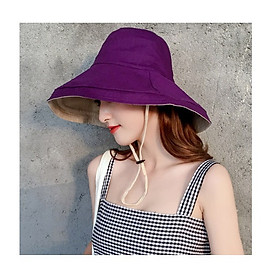 Mũ Nón Chống Nắng 2 Mặt Xuất Nhật, Chống Tia UV 99 - UPF 50 - Tím