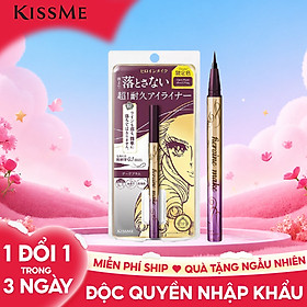 Bút Kẻ Mắt Nước Giữ Nét Siêu Bền Trong 24h Nét Kẻ Sắc Mãnh Màu Tím Mận Đậm Kissme Heroine Make Eyeliner Rich Keep 0.4 mL