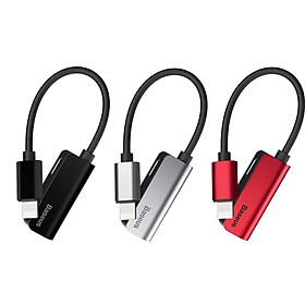 Mua Jack chuyển Phone có mic Baseus L37 Vừa Sạc Vừa Nghe chia thành 2 Cổng l.P (Hàng chính hãng