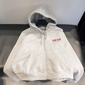 ÁO Hoodie Form Rộng Dây Kéo OHOH Nam Nữ