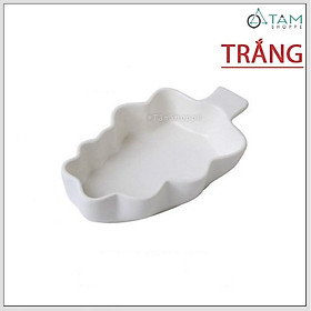 Dĩa gốm sứ cao cấp hình cây thông Noel trơn màu Nordic Style