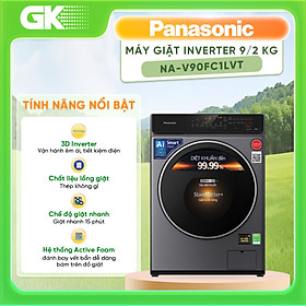 Mua Máy Giặt Cửa Trước Panasonic 9 Kg NA-V90FC1LVT - Diệt khuẩn đến 99.99% - Tính năng sấy tiện ích - Hàng Chính Hãng (Xám) - Giao Toàn Quốc