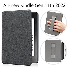 Bao Da Cover Cho Máy Đọc Sách All-new Kindle Gen 11th 2022 Có Quai Cầm Da Nhám Chống Vân Tay