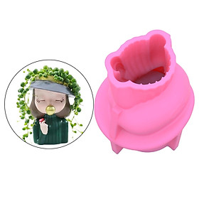 3D Girl Head Silicone Mold Handmade Wax DIY Plant Pots Flower Pot Resin Mould