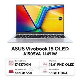 Mua Laptop Asus Vivobook 15 OLED A1505VA-L1491W (Intel Core i7-13700H | 16GB | 512GB | Intel Iris Xe | 15.6 inch FHD | Win 11 | Bạc) - Hàng Chính Hãng - Bảo Hành 24 Tháng