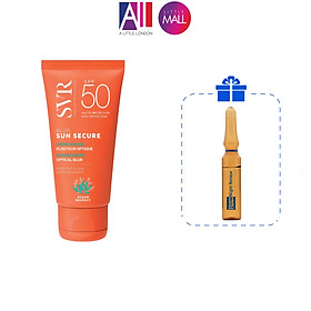 Kem chống nắng SPF50 SVR sun secure blur 50ml TẶNG Ampoule chống lão hóa Martiderm (Nhập khẩu)