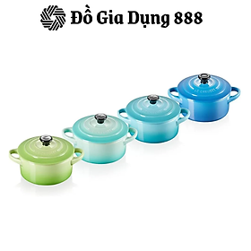 Bộ 4 Nồi Gang Mini Cocottes Le Creuset, Gang Nguyên Khối, Dẫn Nhiệt Tốt, Dùng Cho Mọi Loại Bếp, Dung Tích 0.2L, Nhập Đức