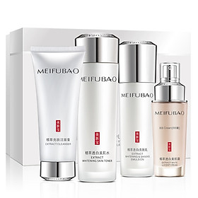 Bộ mỹ phẩm dưỡng da (chai sữa rửa mặt 100ml + chai nước cân bằng 120ml + sữa dưỡng da 80ml + kem dưỡng da 40ml) (chăm sóc da, làm trắng sáng da)